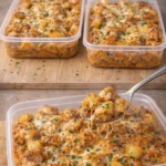 Protein meal prep containers with healthy meals for a balanced diet