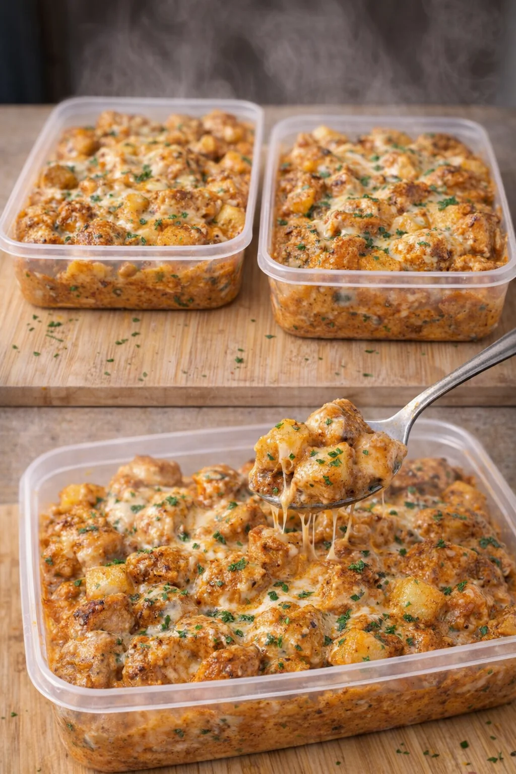 Protein meal prep containers with healthy meals for a balanced diet