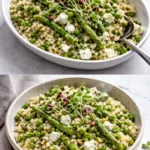 Vibrant Easter Couscous Salad with colorful veggies and herbs