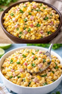 Creamy Crunchy Crack Corn Salad with fresh ingredients and a creamy dressing
