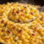 Delicious Honey Butter Skillet Corn served in a cast iron skillet