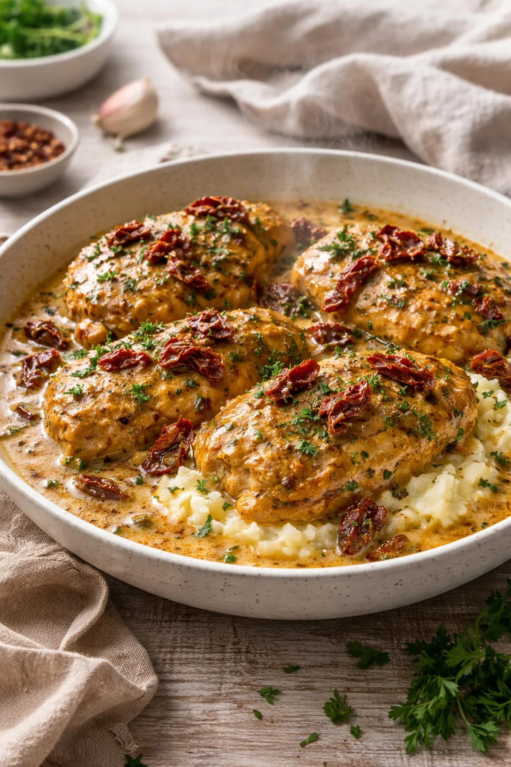Crock Pot Marry Me Chicken dish ready to impress