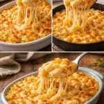 Creamy Mac & Cheese made in a Crockpot with melted cheese and pasta