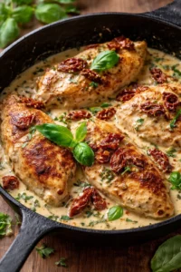 One-Pan Marry Me Chicken recipe ready in 30 minutes with creamy sauce and herbs.
