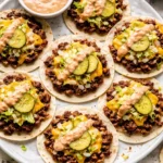 Big Mac Smash Burger Tacos featuring beef, cheese, and special sauce in tacos.