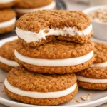 Delicious homemade oatmeal cream pies with creamy filling